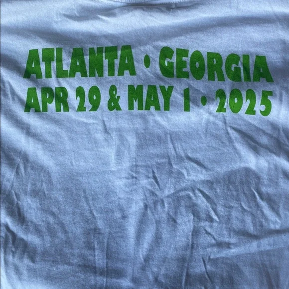 Pearl Jam Basketball Shirt Atlanta Georgia Tour Tshirt 2025 Brand New - Picture 4 of 4